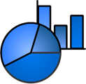 Icon of Pie Chart and Bar Graph