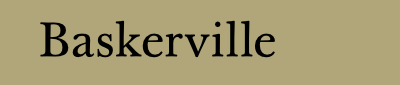 Image of Baskerville font sample