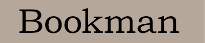 Image of Bookman font sample