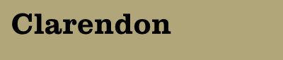 Image of Clarendon font sample.