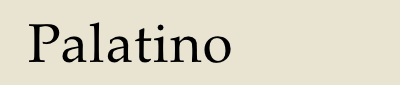 Image of Palatino font sample.