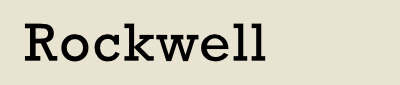 Image of Rockwell font sample.