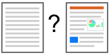 Before and After of all text document (before) with graphics added (after)